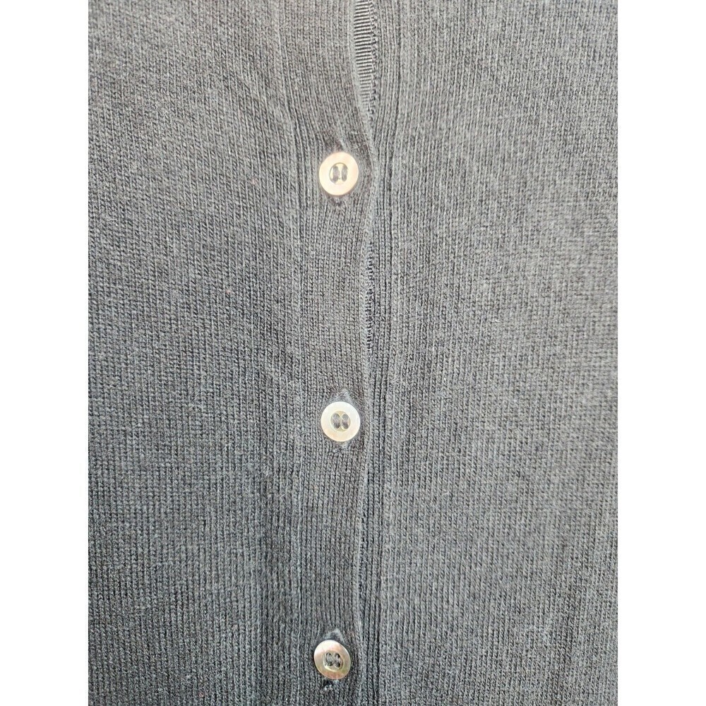 Sundance Black Half Button Peplum Cardigan Sz S NWT Viscose Lambswool Cashmere - Picture 2 of 12